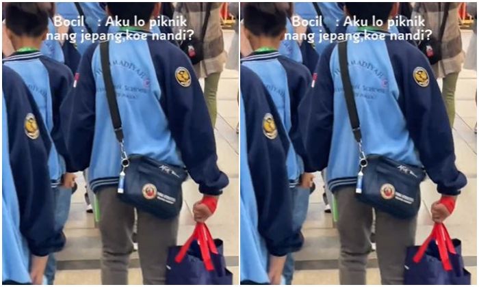 Video siswa SD study tour ke Jepang viral di media sosial.