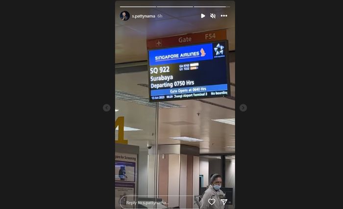 Unggahan Instastory Shayne Pattynama pada Selasa (13/6/2023).