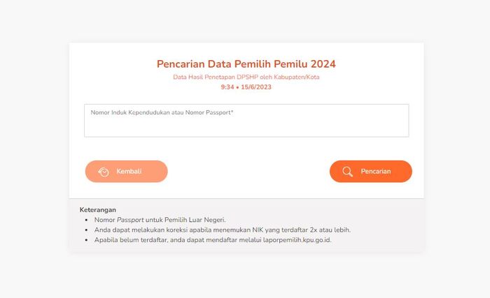 Cara mengecek daftar DPT secara online di website KPU.