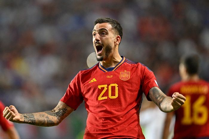 Penyerang timnas Spanyol yang tengah diburu Real Madrid, Joselu, menjadi pahlawan kemenangan timnya atas Italia di semifinal UEFA Nations League, Jumat (16/6/2023).