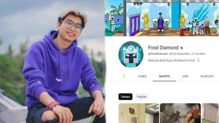 Kananda Widyantara (kiri) pemilik kanal YouTube Frost Diamond, kanal YouTube dengan penghasilan tertinggi sepanjang 2023. Siapa Frost Diamond? YouTuber Indonesia dengan penghasilan tertinggi 2023, simak profil Kananda Widyantara.