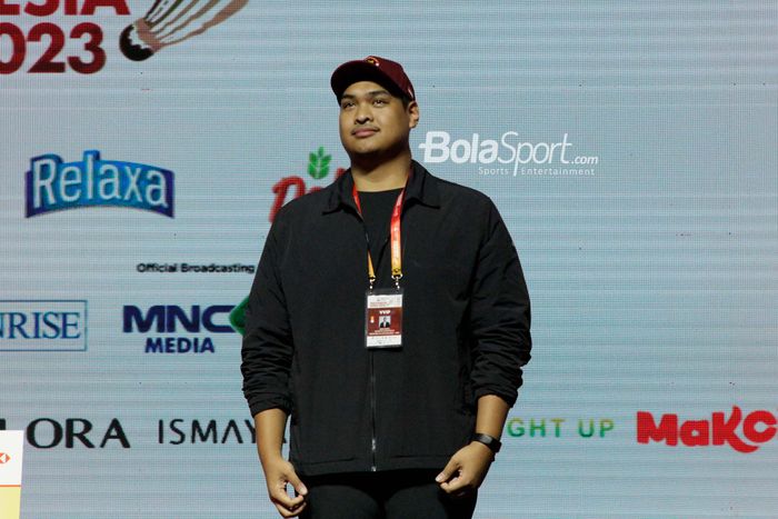 Menteri Olahraga dan Pemuda (MENPORA) Indonesia, Dito Ariotedjo, di final Indonesia Open 2023 di Istora Senayan, Jakarta, Minggu (18/6/2023)