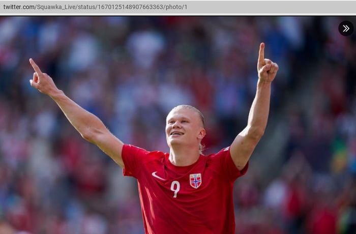 Erling Haaland cetak 54 gol total musim ini, tapi rekornya atas Kylian Mbappe sia-sia setelah timnas Norwegia kalah di Kualifikasi Euro 2024 saat hadapi Skotlandia (17/6/2023).