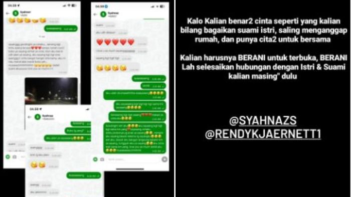 Chat Syahnaz Sadiqah ke Rendy Kjaernett