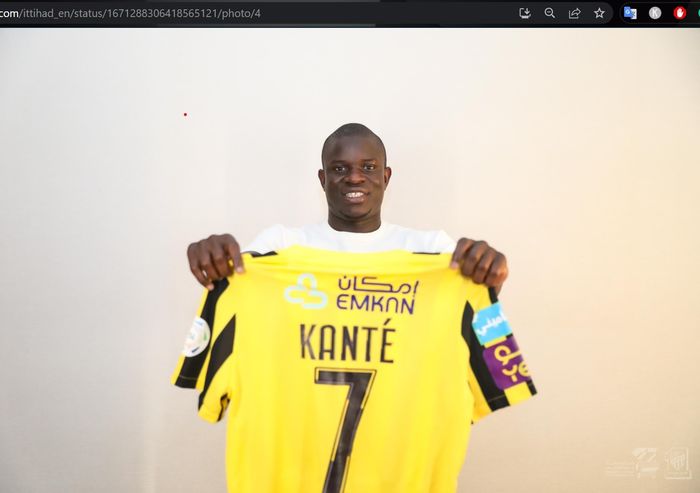 N'Golo Kante resmi bergabung dengan klub Arab Saudi, Al Ittihad.