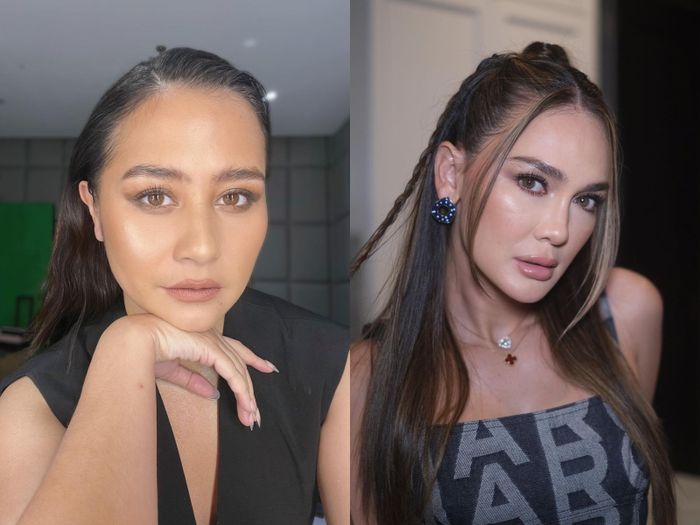 Kolase foto Prilly Latuconsina (kiri) dan Luna Maya (kanan).
