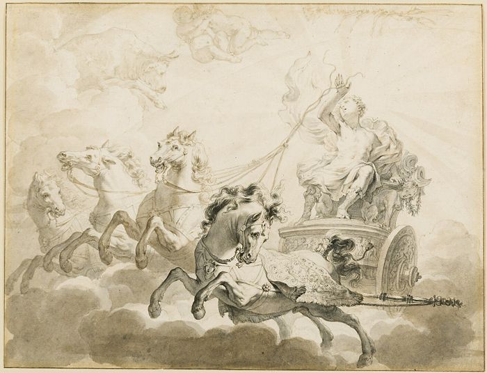 Salah satu kisah ayah dan anak yang terkenal dalam mitologi Yunani adalah saat Phaethon mengendarai kereta emas Helios.