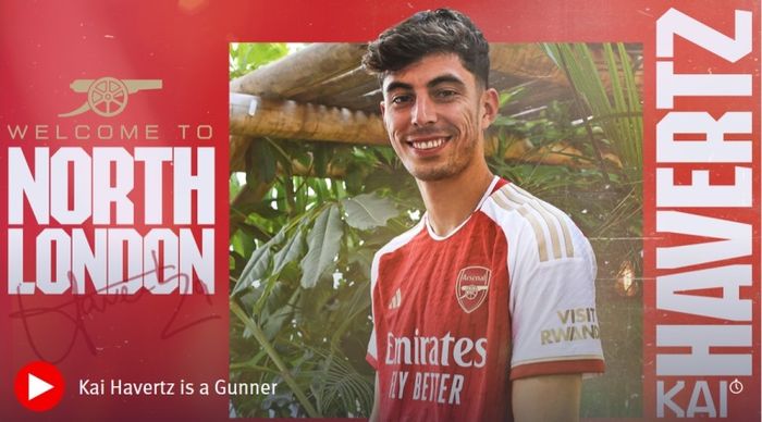 Kai Havertz resmi bergabung ke Arsenal dari Chelsea.