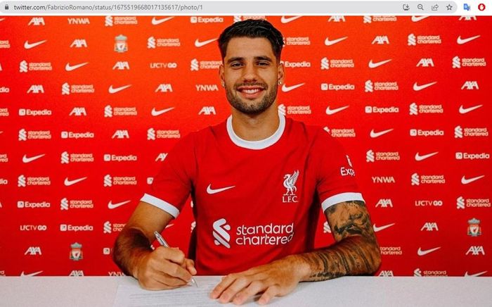 Dominik Szoboszlai resmi bergabung dengan Liverpool dan akan mengenakan nomor punggung 8.