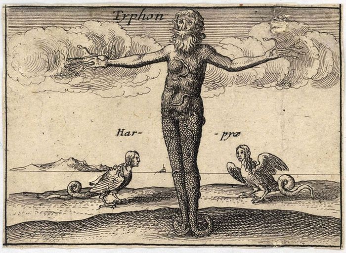 Ilustrasi monster paling mengerikan dalam mitologi Yunani, Typhon.