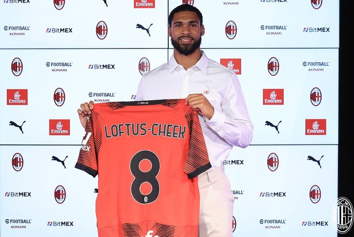 Ruben Loftus-Cheek akhirnya mewarisi nomor punggung Sandro Tonali, nomor 8 di AC Milan.