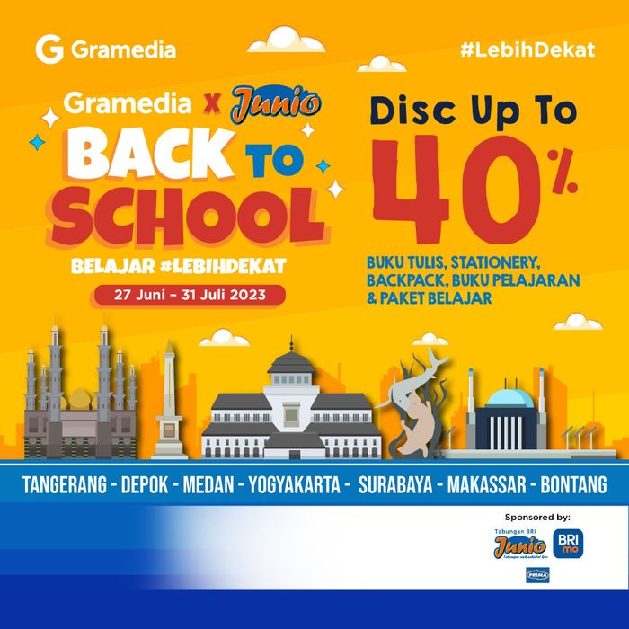 Gramedia dan BRI Junio tawarkan promo menggiurkan back to school