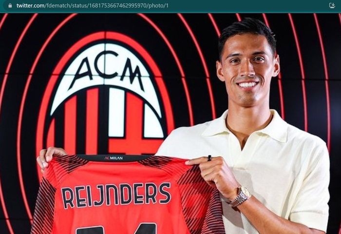 AC Milan telah menuntaskan kepindahan gelandang AZ Alkmaar, Tijjani Reijnders, Rabu (19/7/2023) atau Kamis dini hari WIB.