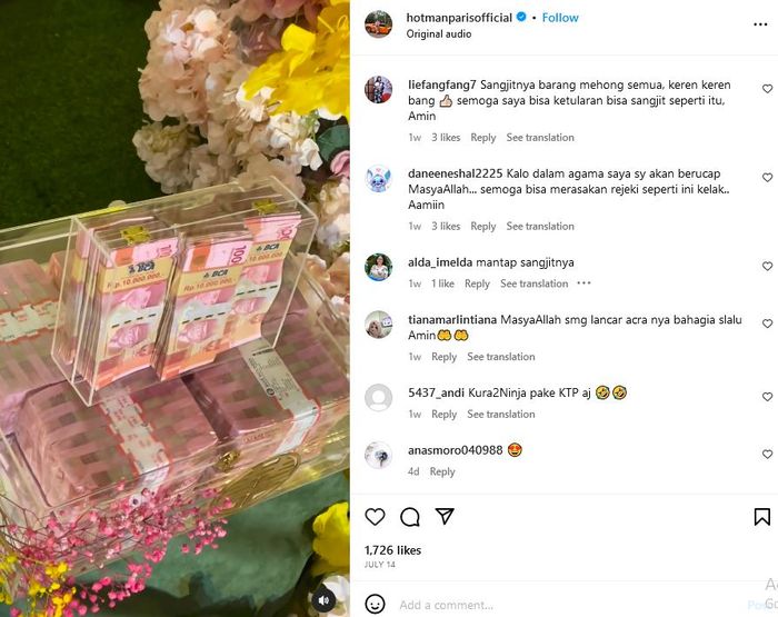 Bertabur Barang Mewah dan Gepokan Uang di acara Sanjit anak Hotman Paris, Fritz Hutapea