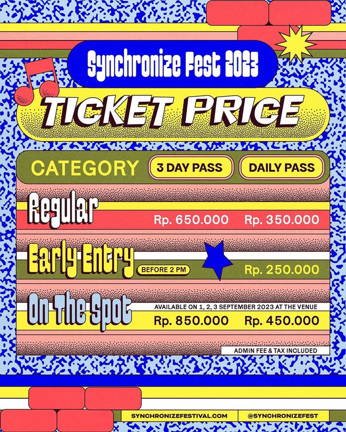 Harga tiket Synchronize Fest 2023