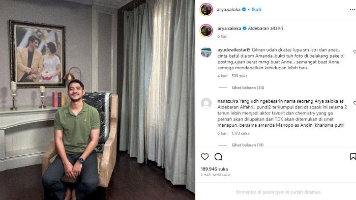 Unggahan Arya Saloka di Instagram