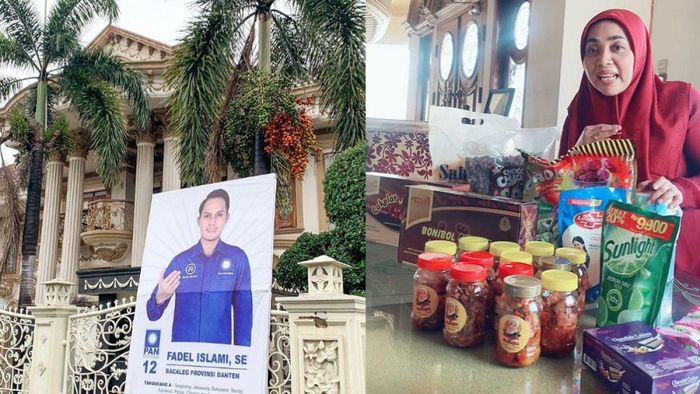 Muzdalifah berjualan barang-barang kebutuhan rumah tangga 