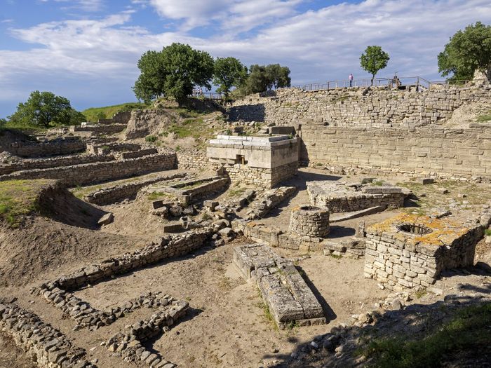 Reruntuhan kota legendaris Troy di provinsi Canakkale, Turki barat.
