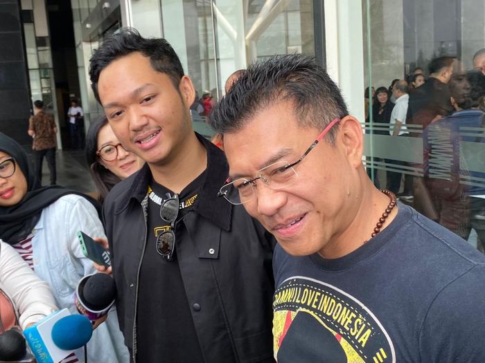 Anang Hermansyah dan Azriel Hermansyah saat Grid.ID jumpai di Swiss-Belhotel BSD, Serpong, Tangerang Selatan, Selasa (8/8/2023)