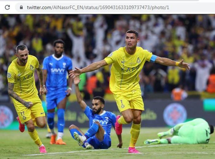 Cristiano Ronaldo berhasil membawa Al Nassr menjuarai Arab Club Champions Cup 2023 usai mengalahkan Al Hilal di partai final, Sabtu (12/8/2023).