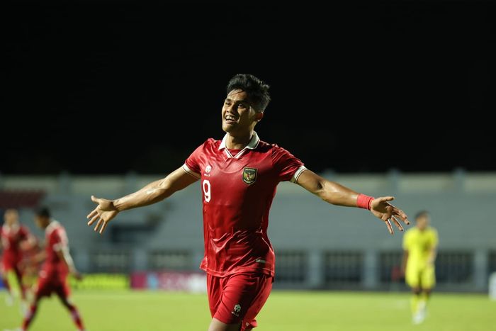 Ramadhan Sananta dalam laga timnas U-23 Indonesia Vs Malaysia di Rayong Provincial Stadium, Jumat (18/8/2023).