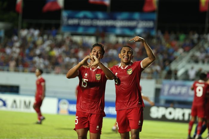 Timnas U23 Indonesia vs Thailand di semifinal Piala AFF U23 2023.