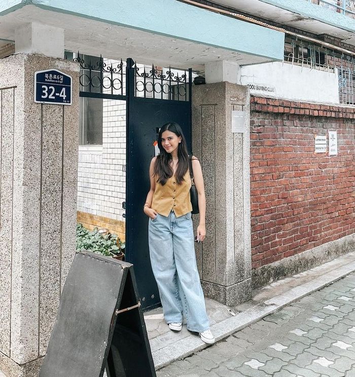 OOTD modis ala Audi Marissa saat liburan ke Korea Selatan.