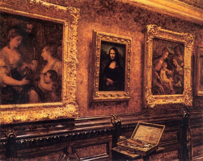 Lukisan Mona Lisa sebelum dicuri pada tahun 1911.