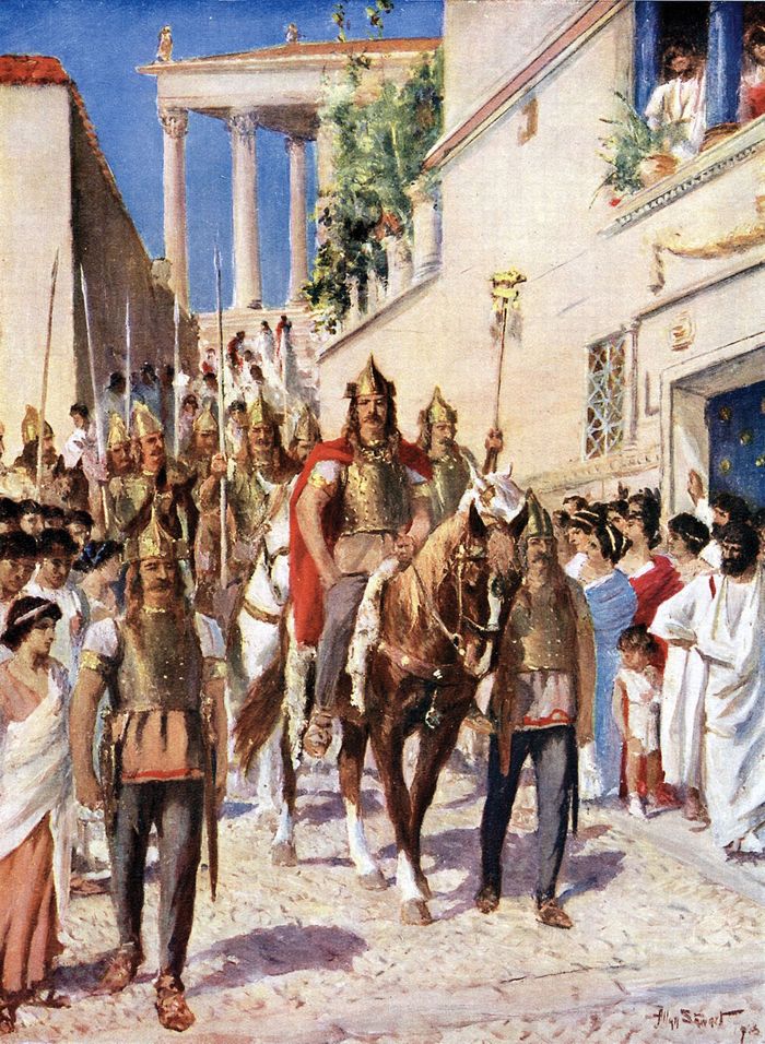 Menurut sejarawan Orosius, Alaric juga berusaha berdamai dengan Romawi. Di sisi lain, ia juga berusaha untuk memenangkan hati rakyatnya.