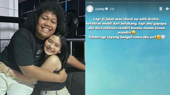 Cesen istri Marshel Widianto ditabrak mobil, padahal sedang hamil anak kedua  