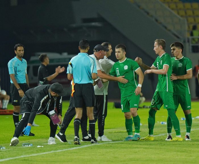 Suasana pertandingan Kualifikasi Piala Asia U-23 2024 antara timnas U-23 Taiwan vs Turkmenistan di Stadion Manahan, Surakarta, Rabu (6/9/2023).