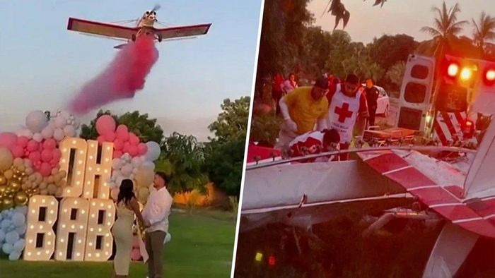 Tragedi kecelakaan pesawat saat acara pengungkapan kelamin bayi. 