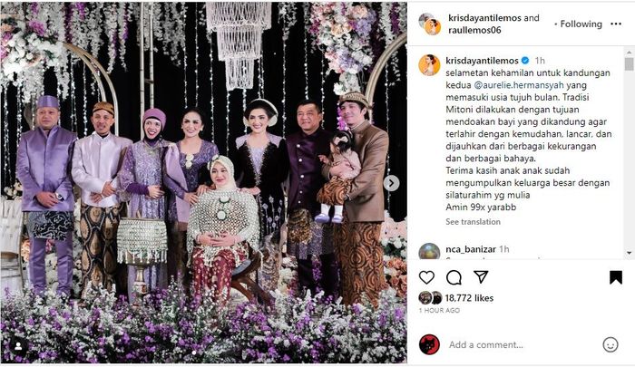 Gembiranya Segera Punya 2 Cucu, Krisdayanti Ungkap Makna Tradisi Mitoni Kehamilan Aurel Hermansyah, Netizen Beri Doa