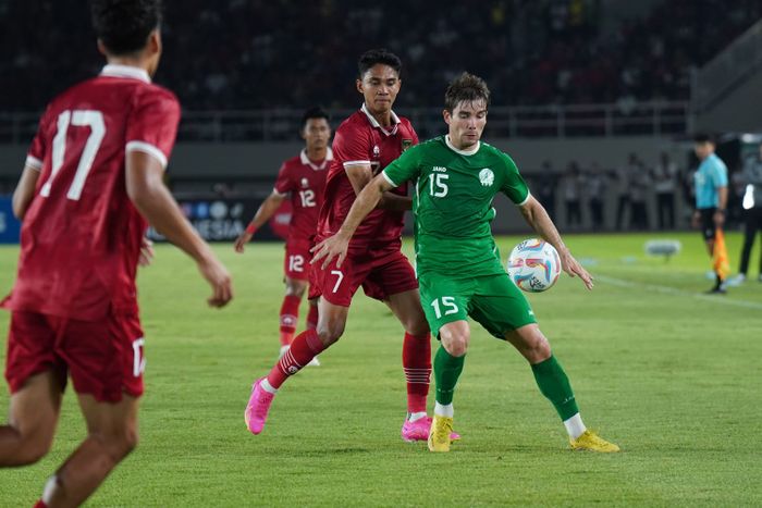 Timnas U-23 Indonesia vs Turkmenistan di Kualifikasi Piala Asia U-23 2024, Stadion Manahan, Solo, Selasa (12/9/2023).