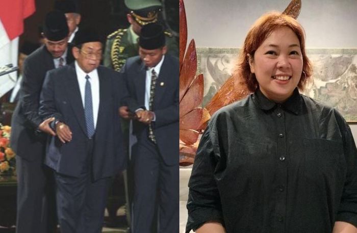 Kolase foto Abdurrahman Wahid (Gus Dur) dan Inayah Wahid