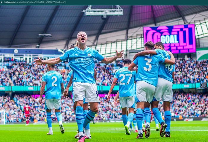 Manchester City berhasil masuk geng elite Liga Inggris setelah sukses menghajar 2-0 Nottingham Forest pada lanjutan Liga Inggris 2023-2024.