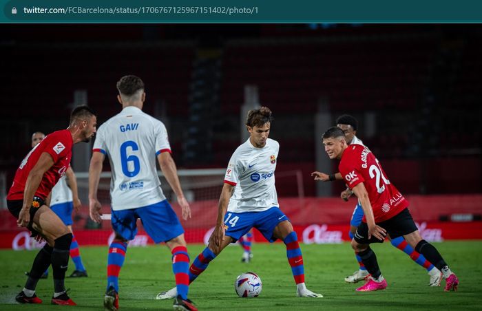 Barcelona hanya mampu memetik satu poin saat melawat ke markas Real Mallorca saat bermain 2-2 dalam lanjutan Liga Spanyol 2023-2024.