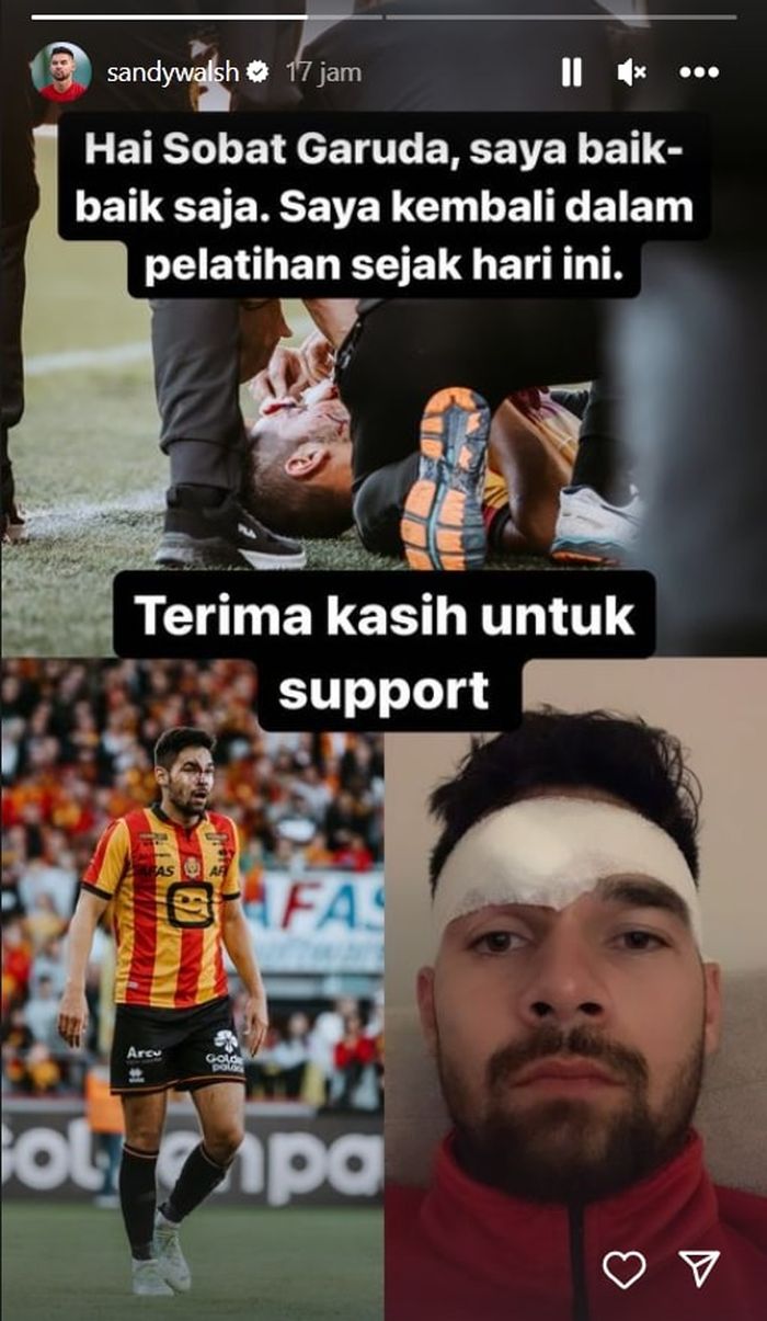 Kabar terbaru Sandy Walsh usai laga melawan OH Leuven, Sabtu (23/9/2023).