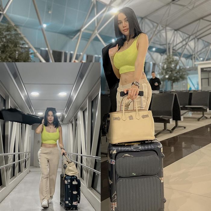 OOTD Nikita Mirzani di bandara Soekarno Hatta.