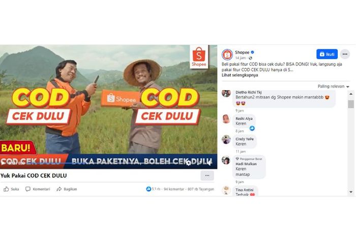 COD Cek Dulu menuai reaksi netizen. 