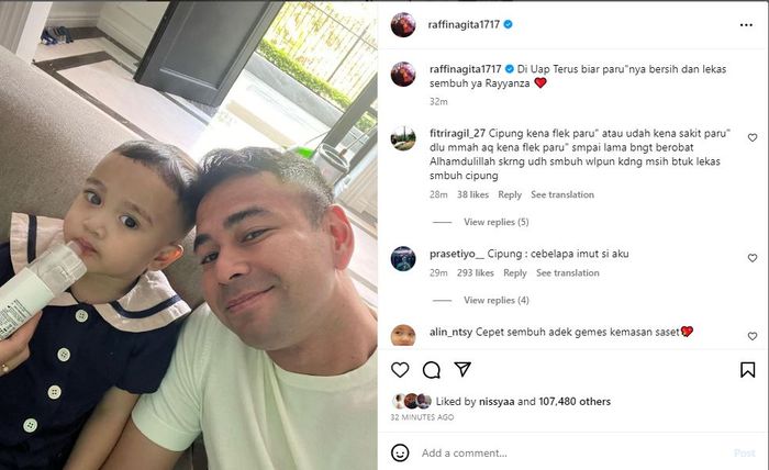 Rayyanza Radang Paru-Paru, Begini Momen Raffai Ahmad Temani Cipung Jalani Pengobatan Sampai Berdoa Hal Ini 