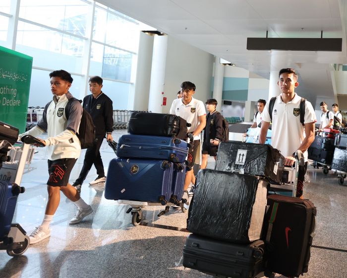 Skuad Timnas Indonesia sampai di Bandar Seri Begawan, Brunei Darussalam