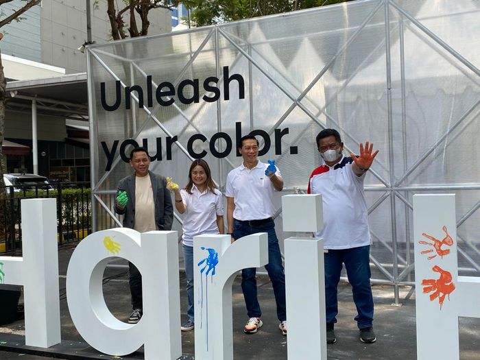 Booth Unleash Your Color dalam acara Hari H: Harinya Hyundai Gandaria City Mall, Jakarta Selatan, Sabtu (14/9/2023)