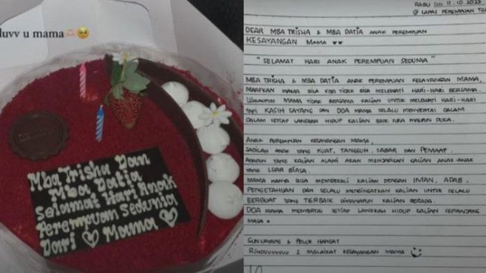 Surat Putri Candrawathi untuk Trisha Eungelica