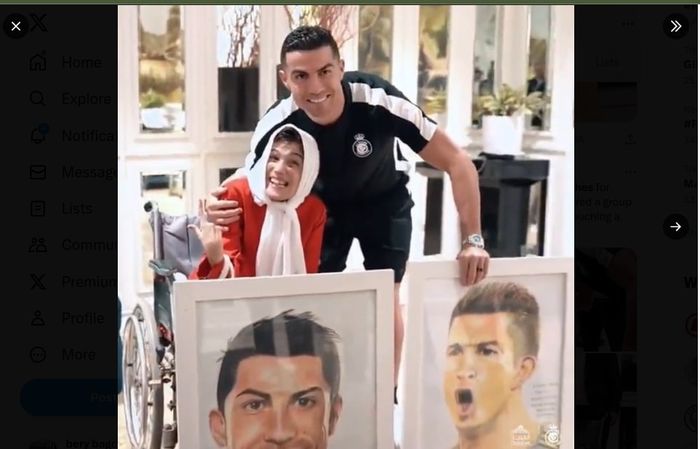 Pemerintah Iran membantah kabar Cristiano Ronaldo terancam hukum cambuk setelah merangkul seniman wanita Fatemeh Hamami.