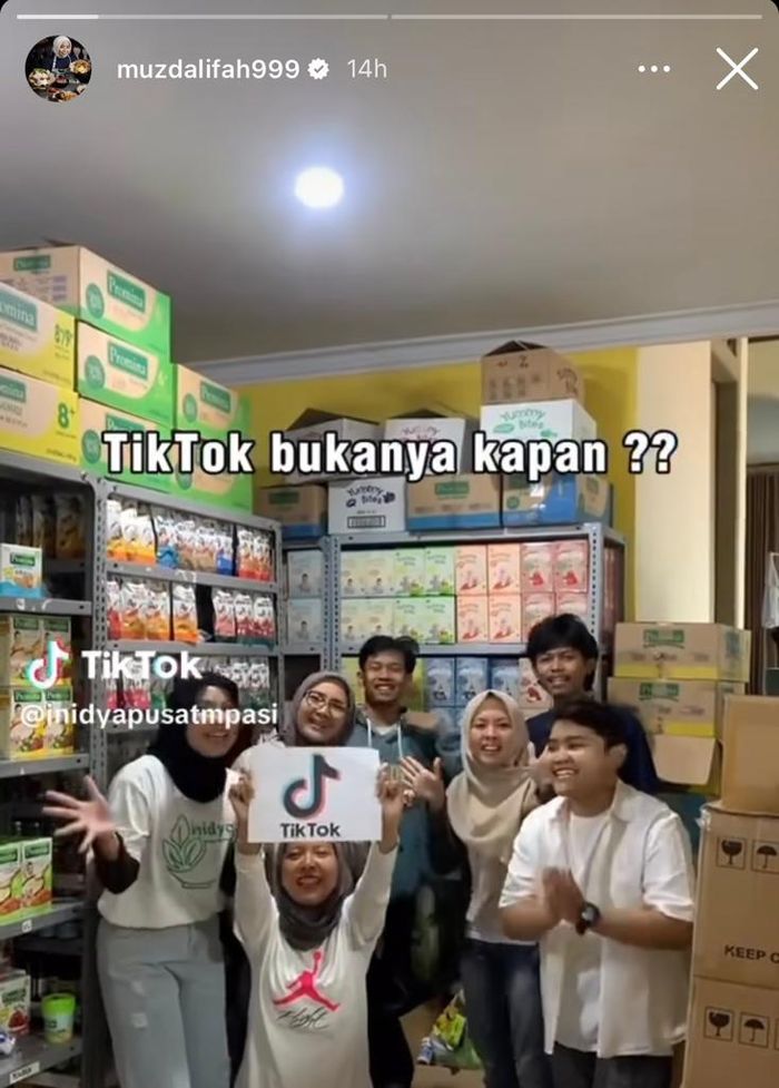 Unggahan Muzdalifah yang singgung soal ditutupnya TikTok Shop