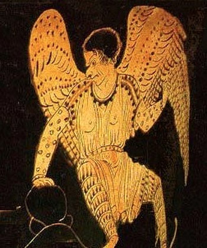 Penggambaran Keres mitologi Yunani.