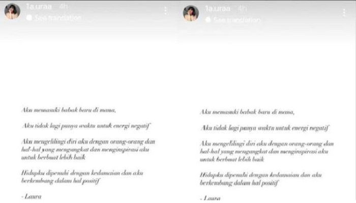 Lolly unggah postingan ini pasca Vadel Badjideh ditahan.