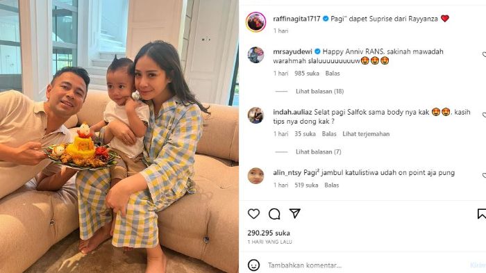 Kejutan dari Rayyanza untuk Raffi dan Gigi