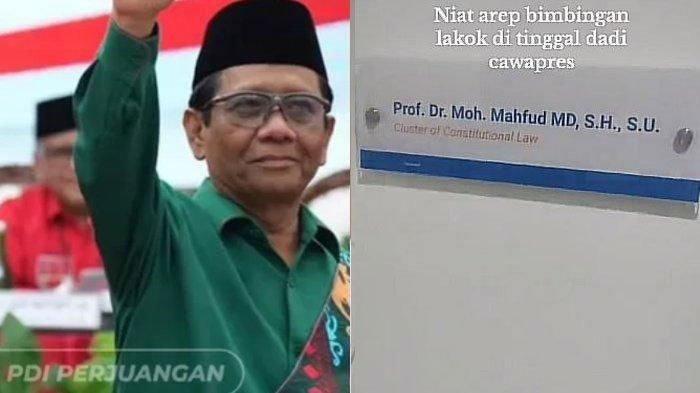 Mahfud MD (kiri) dan video TikTok curhatan mahasiswa (kanan). Imbas Mahfud MD Jadi Cawapres Ganjar Pranowo, Viral Curhat Mahasiswa Ngaku Anak Bimbingan Skripsinya.  